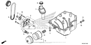 CMX500 Oil Pan + Oil Pump