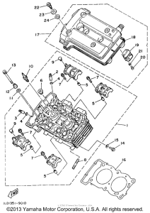 TDM850EC Головка цилиндров