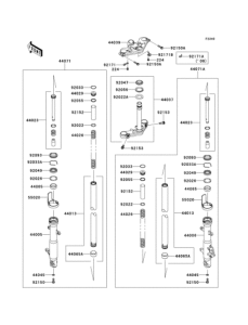 EX250 Передняя вилка