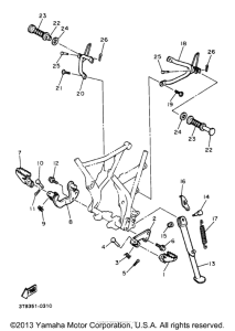 XT600EB Подножки
