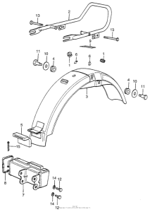 CL350 Rear fender + tool box