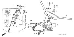 FMX650 Handle pipe / top bridge
