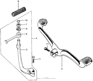 C70 Change pedal + kick starter arm