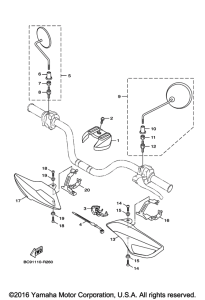 YW125 Обтекатель 1