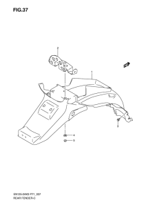 EN125 Заднее крыло