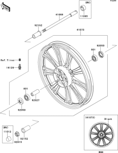 VN900 Переднее колесо