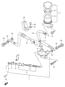 GSX600 Задний тормозной цилиндр