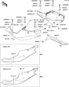 ZX750 Side covers / chain cover(zx750-p2)