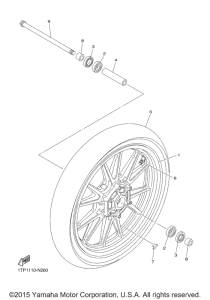 XVS950CR Переднее колесо