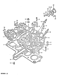 GS550 Головка цилиндров