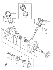 VL250 Вал коленчатый