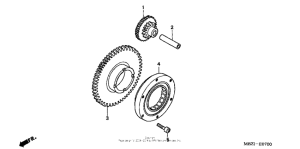 CB600F Муфта стартера