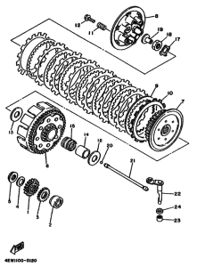 YZ250 YZ250E Бендикс