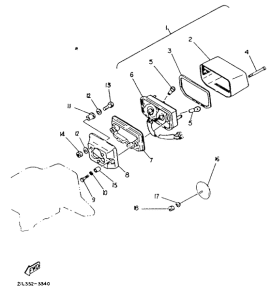 TZR125 Piloto trasero