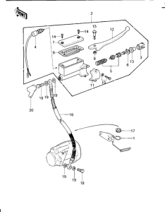 KZ1000 Передний тормозной цилиндр