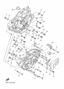 WR250F Картер двигателя