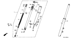 VT600C Вилка передней оси
