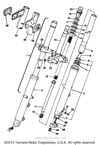 XS1100F Передняя вилка