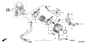 VT750CA Впускной коллектор