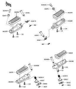 ZX600 Подножки