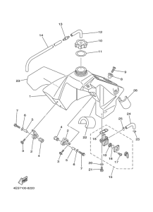 YZ80LW Топливный бак