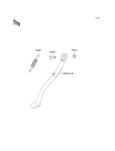 KLX300R Подножка