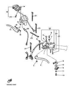 XT500 Handle switch. lever