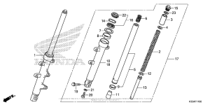 CB300F Передняя вилка