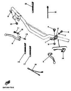 YZ80 YZ80D Interruptor  manillar&palanc