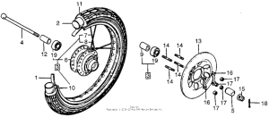 MT125 Переднее колесо
