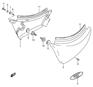 VS800 Обтекатель задний