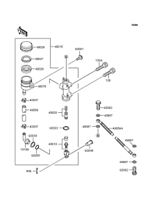 ZR400 Задний торм цилиндр