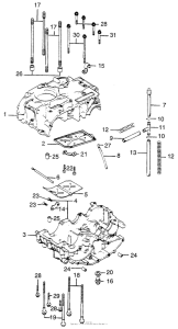 TL250 Картер двигателя