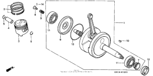 XR80R Коленвал