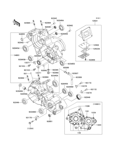 KX125 Картер двигателя