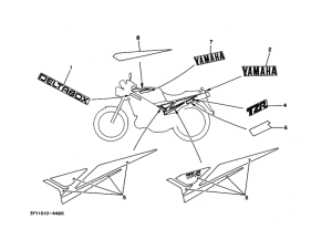 TZR125 ｸﾞﾗﾌｲﾂｸ. ｴﾝﾌﾞﾚﾑ