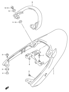GSX750 Обтекатель сидения