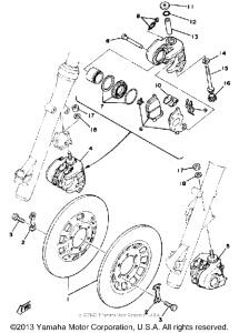 XS750SF Front disc brake - caliper