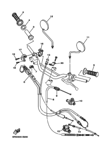 TW125 Рулевой рычаг и кабель