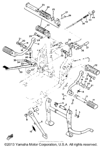 TX650 Stand - foot rest - brake pedal