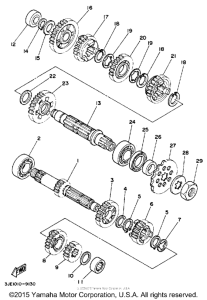 YZ250A Трансмиссия