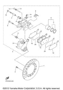 FZ6RDCW Задний суппорт