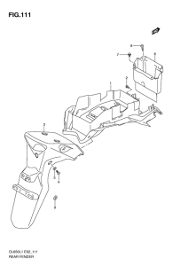 DL650 Заднее крыло