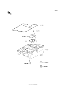 KLE650 Маслянный поддон
