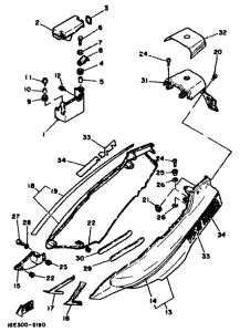 RD500LC Боковые обтекатели