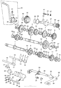 CR125 Transmission + kick spindle