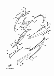 XC125SR サイドカバー