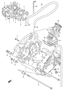 RG125 Картер двигателя