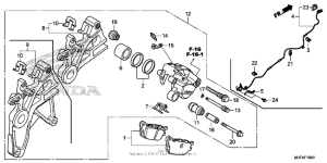 CTX700N DCT Задний суппорт