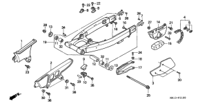 XR600R Swingarm / chain case